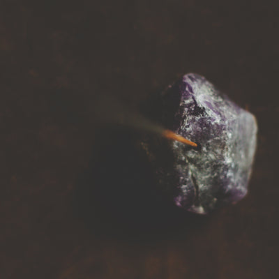 Amethyst Incense Holder