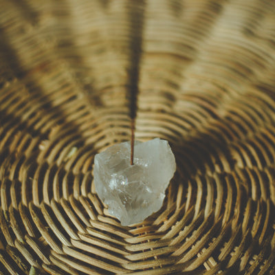 Clear Quartz Incense Holder