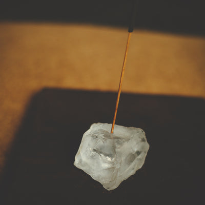 Clear Quartz Incense Holder