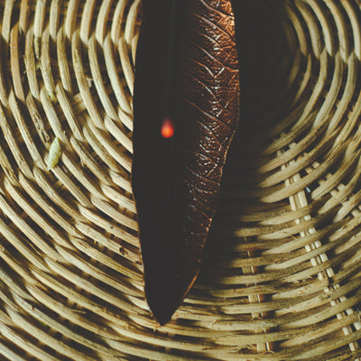 Red Leaf Incense Holder